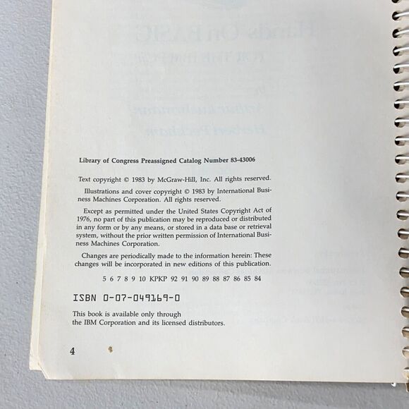 IBM PCjr Computer Manual Hands On Basic for 80s Personal Comp Spiral Book 1983 - Picture 6 of 16